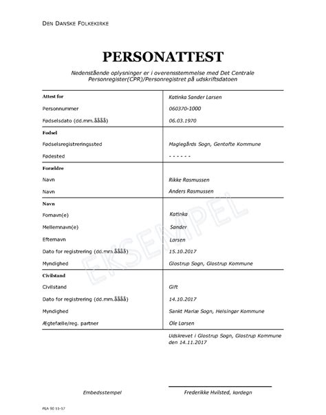 bestil navneattest|Personattest – Personregistrering.dk